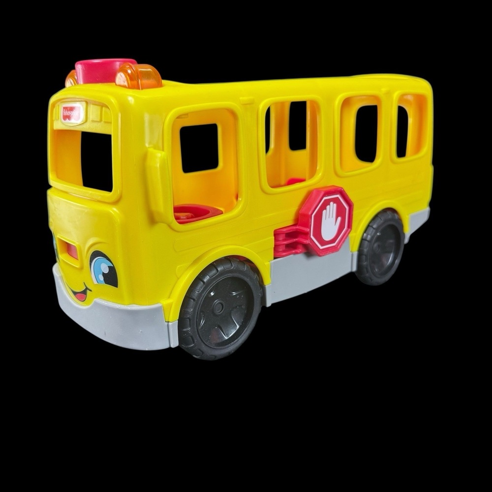 Fisher Price 2016 Little People Yellow School Bus Lights Sounds TESTED AND WORKS